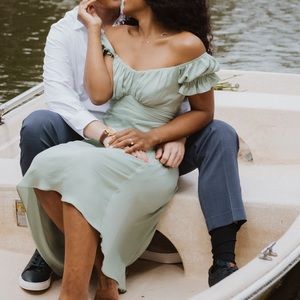 Petal and Pup Mint Green Midi Dress